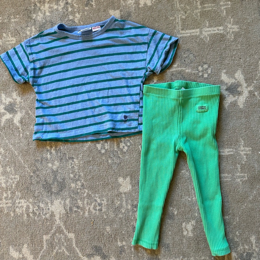 Zara leggings and tshirt set